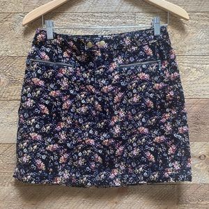 Mossimo Supply Co. Corduroy Floral Mini Skirt